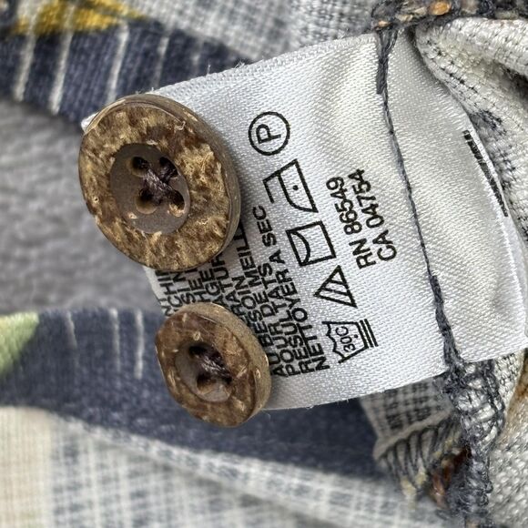 Tommy Bahama Shirt Mens XL Blue Silk Hawaiian Camp Tropical Palm Loop Collar - Picture 10 of 13